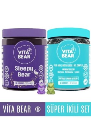 Vitabear Sleepy Bear 60 Adet - Strong Hair 60 Adet - 1