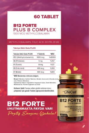 Vitamin B12 1000 Mcg Metilkobalamin B Kompleks (60 ÇİĞNEME TABLETİ) B Complex - 6