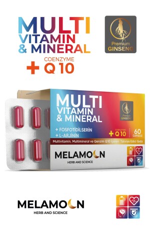 Volle Unterstützung für Multivitamin, Multimineral und Coenzym (KOENZİM) Q10-Kapsel, 60 Kapseln - 2