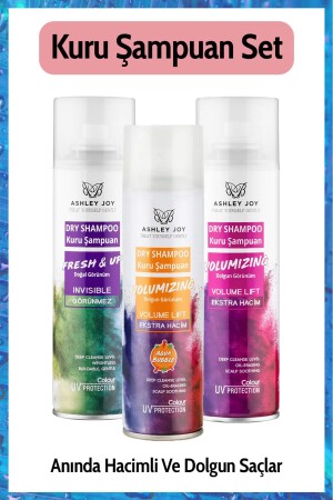 Volumengebendes, sauberes und frisches Trockenshampoo im natürlichen Look, 200 ml, 3er-Set, vegan - 1