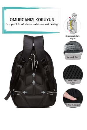 Wasserdichter Unisex-Laptop-Notebook-Rucksack mit Fach (Schule, Reisen, Sport) (35 x 45 cm) abdulbags-srtlost - 7