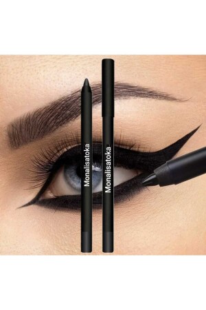 Wasserfester Augenstift mit mattem Finish (SCHWARZ) – Wasserfester Eyeliner im 2er-Pack - 1