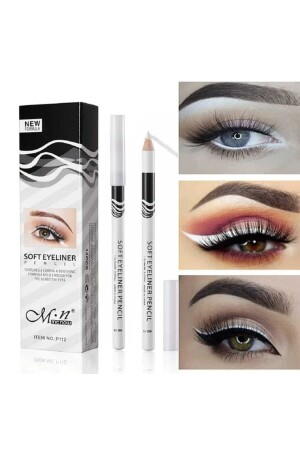 Wasserfester, matter Eyeliner (WEISS) – Wasserfester Eyeliner – 113 Pure White, 2er-Pack - 2