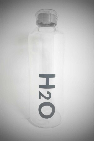 Wasserflasche aus Borosilikat-H2O-Glas, 1 Liter - 5