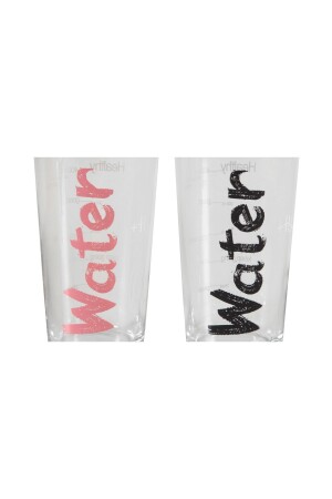 Wasserglas 570 ml 2er-Set – Schwarz und Rosa - 6