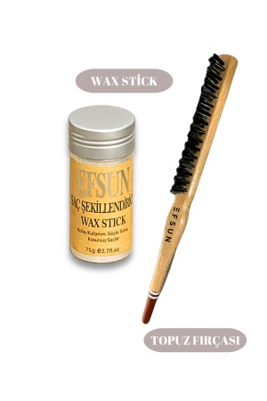 Wax Stick ve Profesyonel Topuz Fırçası - 1