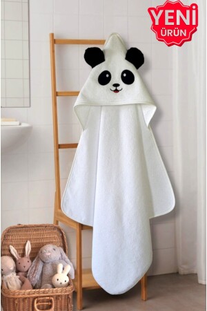 Weiches Baby-Badetuch aus 100 % Baumwolle, 75 x 75 cm/Panda PH10119BHK - 2