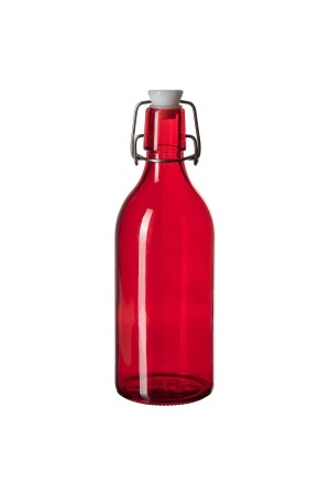 Weihnachts-Wasserflasche, Glas-Rot, 0. 5 Lt Neujahrswasserflasche Glas-Rot 0. 5 Liter - 3