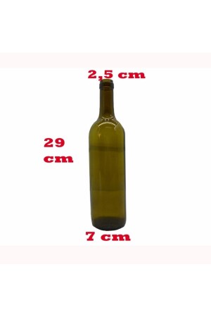 Weinflasche mit Korkverschluss, Glasölflasche, 750 ml, 12 Stück, K7501 - 4