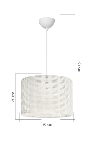 Weiße Pendelleuchte, Kronleuchter, Zylinder, moderne, stilvolle Lampe - 5