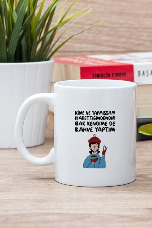 Weiße Tasse mit Schriftzug HD-B1001-333-BE - 1