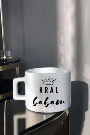 Weiße Tee-Kaffeetasse mit Königskronen-Design zum Vatertag he-çk-201 - 2