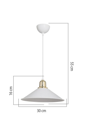 Weißer Hängeleuchter für Wohnzimmer, Küche, Flur, Schlafzimmer - 6