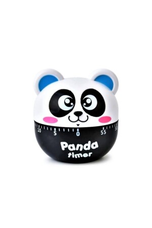 Weißer kreativer mechanischer Cartoon-Panda-Timer 60 Minuten niedlicher Kunststoff-Timer SDT20000TİM - 1