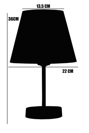 Weißer moderner Schlafzimmer-Lampenschirm, schwarzer Ständer, Tischlampe - 4