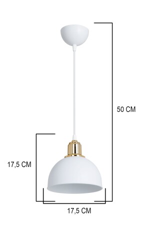 Weißer Pendelleuchter für Schlafzimmer, Wohnzimmer, Küche, Flur, Lampe - 5