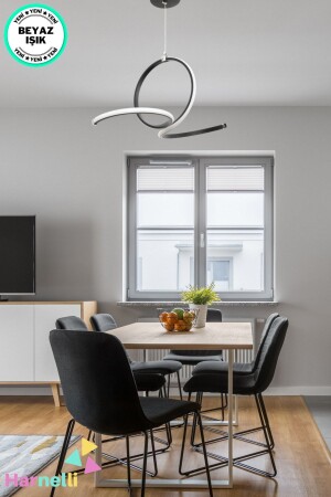 Weißes Licht, modernes Design, LED-Kronleuchter, Wohnzimmer, junges Zimmer, Küche, MAYA - 3