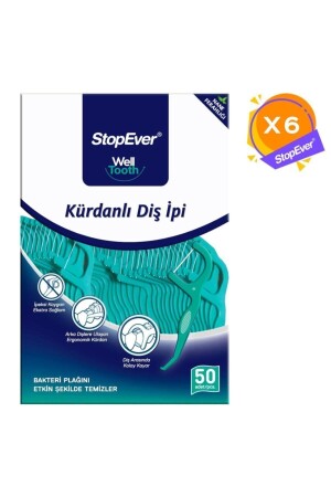 Well Tooth Kürdanlı Diş Ipi - Nane Ferahlığı - 6x50 Adet - 3