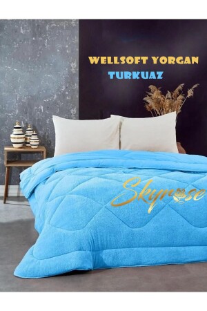 Wellsoft Yorgan Tek Kişilik Yumuşacık-pofuduk Turkuaz 202210102022001 - 1