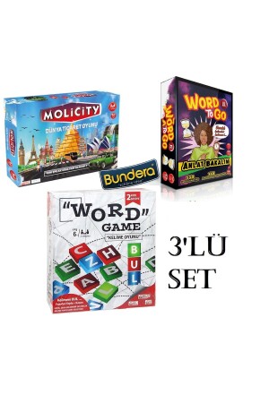 Wet 3 Super Set Immobilienhandelsspiel Molicity + Wortspiel + Taboo Xl Edition. - 2