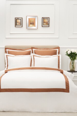 White Col Porto Gold Çift Kişilik Percale Nevresim Takımı 200.21.01.0066 - 1