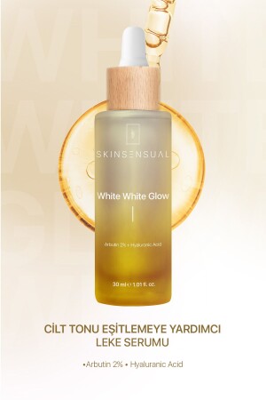 White White Glow Leke Serumu (ARBUTİN %2 HYALURONİC ACİD) Cilt Tonu Eşitlemeye Yardımcı Serum arbutin - 3