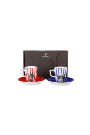 Wild Life Monkey Giraffe Kaffeeset mit Teller 4-teilig 04ALM005320 - 2