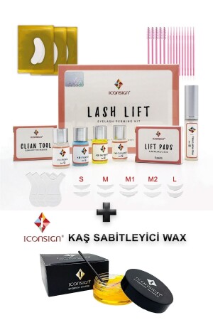 Wimpern- und Augenbrauen-Lifting-Set – Wimperndauerwelle – Wimpernlift-Komplettset und Augenbrauenformer – Fixierwachs - 2