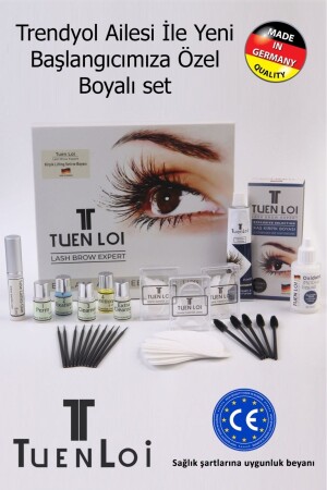 Wimpernlifting-Set - Augenbrauen-Laminierungsset ((DEUTSCHE FORMEL) Gefärbtes Set - 1