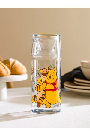 Winnie The Pooh Baskılı Bardak Kapaklı Cam Sürahi 700 Ml SHG-LCWHOME1249 - 5