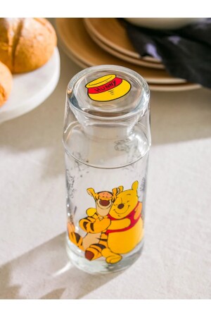 Winnie The Pooh Baskılı Bardak Kapaklı Cam Sürahi 700 Ml SHG-LCWHOME1249 - 6