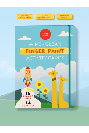 Wipe Clean Finger Paint Activity Cards - Silinebilir Parmak Boyası Kartları - Fingerprint Activities - 2