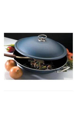 Wok Kapaklı Sac Tava 36cm altas0141 - 4