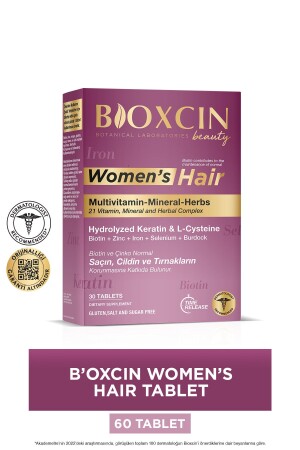 Womens Hair 30 Tablet - Keratin Kolajen Biotin Çinko Demir Selenyum Dul Avrat L Sistein. - 2