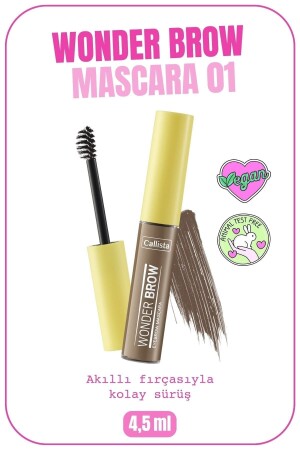 Wonder Brow Eyebrow Mascara Kaş Maskarası 01 Açık Kahve - 1