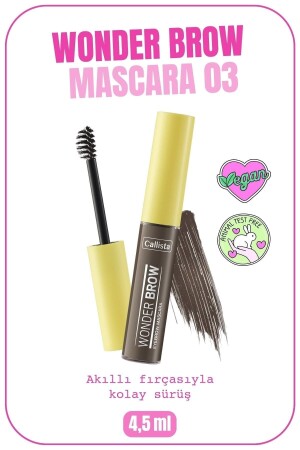 Wonder Brow Eyebrow Mascara Kaş Maskarası 03 Koyu Kahve - 2