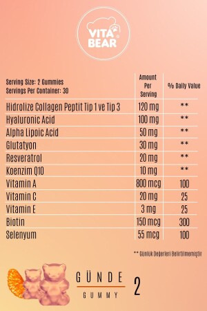 Wunderschönes Bärenhaut-Vitamin 60 Stück - 5