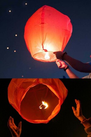 Wunschlaterne, Nachthimmel, Wunschballon - 1