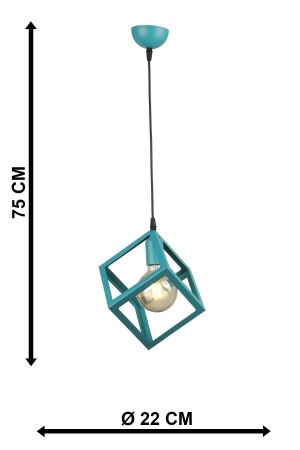 Würfel-Einzelkronleuchter Türkis BEG1001BEG01-1 - 7