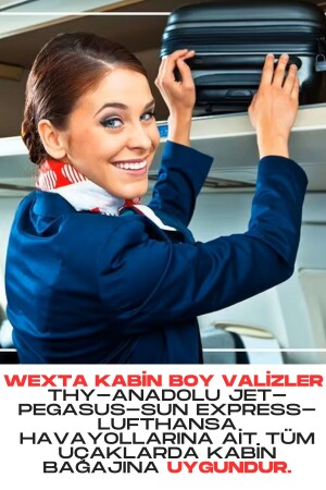 Wx-1001 Mor Renk Kabin ( Küçük ) Boy Valiz - 10