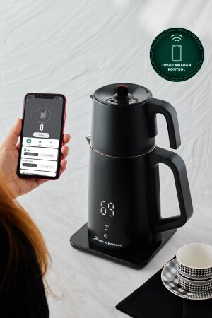 X Homend Royaltea Cooltouch 1792h Siyah Çift Duvarlı Paslanmaz Çelik Çay Makinesi Wifi Ile Kontrol - 5