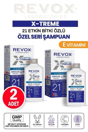 X-treme Dökülen ve Geç Uzayan Saçlar İçin E Vitamini Katkılı Özel Bakım Şampuan 2'li Set - 2