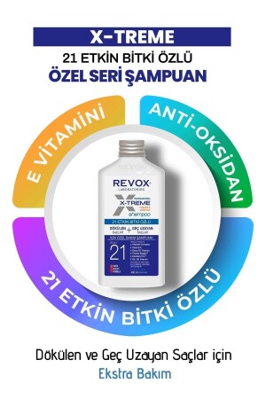 X-treme Dökülen ve Geç Uzayan Saçlar İçin E Vitamini Katkılı Özel Bakım Şampuan 2'li Set - 4