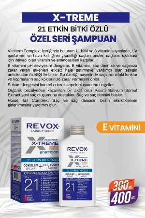 X-treme Dökülen ve Geç Uzayan Saçlar İçin E Vitamini Katkılı Özel Bakım Şampuan 2'li Set - 6