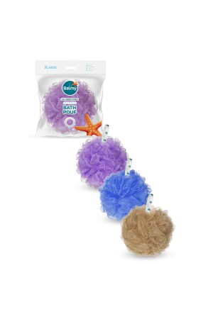 Xlarge 3er-Pack Pom Pom Bade-Luffa BLMY02878NTRL - 2