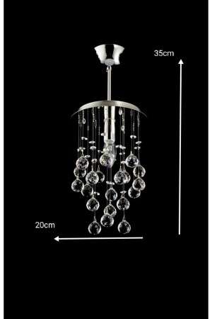 Yağmur Einzellampen-Kronleuchter aus Edelstahl mit chromfarbenem Kristallstein 101. 20. j - 6