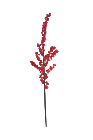 Yapay Çiçek Kokina Uzun Dal 90cm Yılbaşı Çiçeği Red Berry - 4