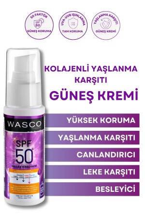 Yaşlanma Karşıtı Spf50- Kolajenli Güneş Kremi (collagen-panthenol-hyaluronic Acid) 50ml KG002 - 2