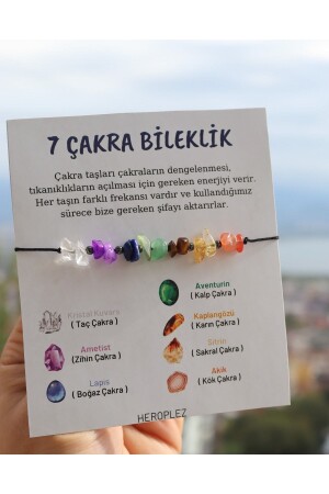 Yedi Çakra Doğal Kırıktaş Bileklik - 4