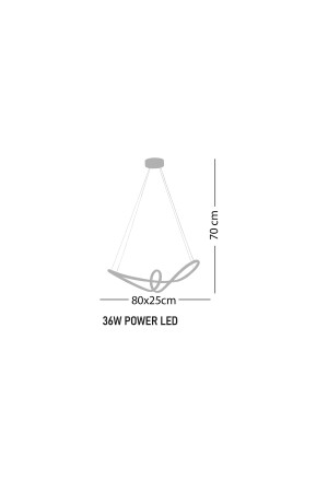 Yelken Daylight LED Anthrazit Pendelleuchte Kronleuchter LMR-2980-60-GR - 8